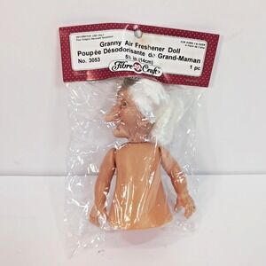 Vintage Fibre Craft Granny Decorative Air Freshener Doll  5½" Witch #3053